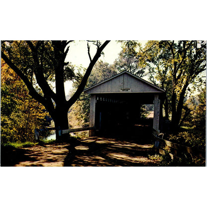 Austinburg Township Bridge Ashtabula Ohio Covered Bridge Postcard PB10