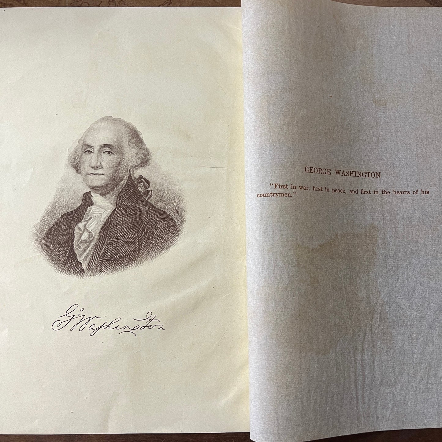 George Washington 1911 Engraving Art Print D19