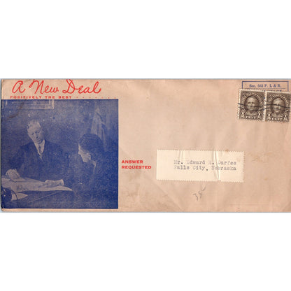 A New Deal From Lock Drawer 606 Lafayette LA Postal Cover Envelope TH9-L2