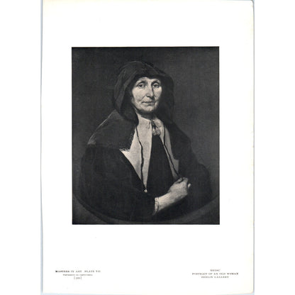 Portrait of an Old Woman - Metsu c1905 Art Print D14