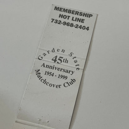 2000 Garden State Matchcover Club Millenium Vintage Matchbook Cover TB6-MB1-14