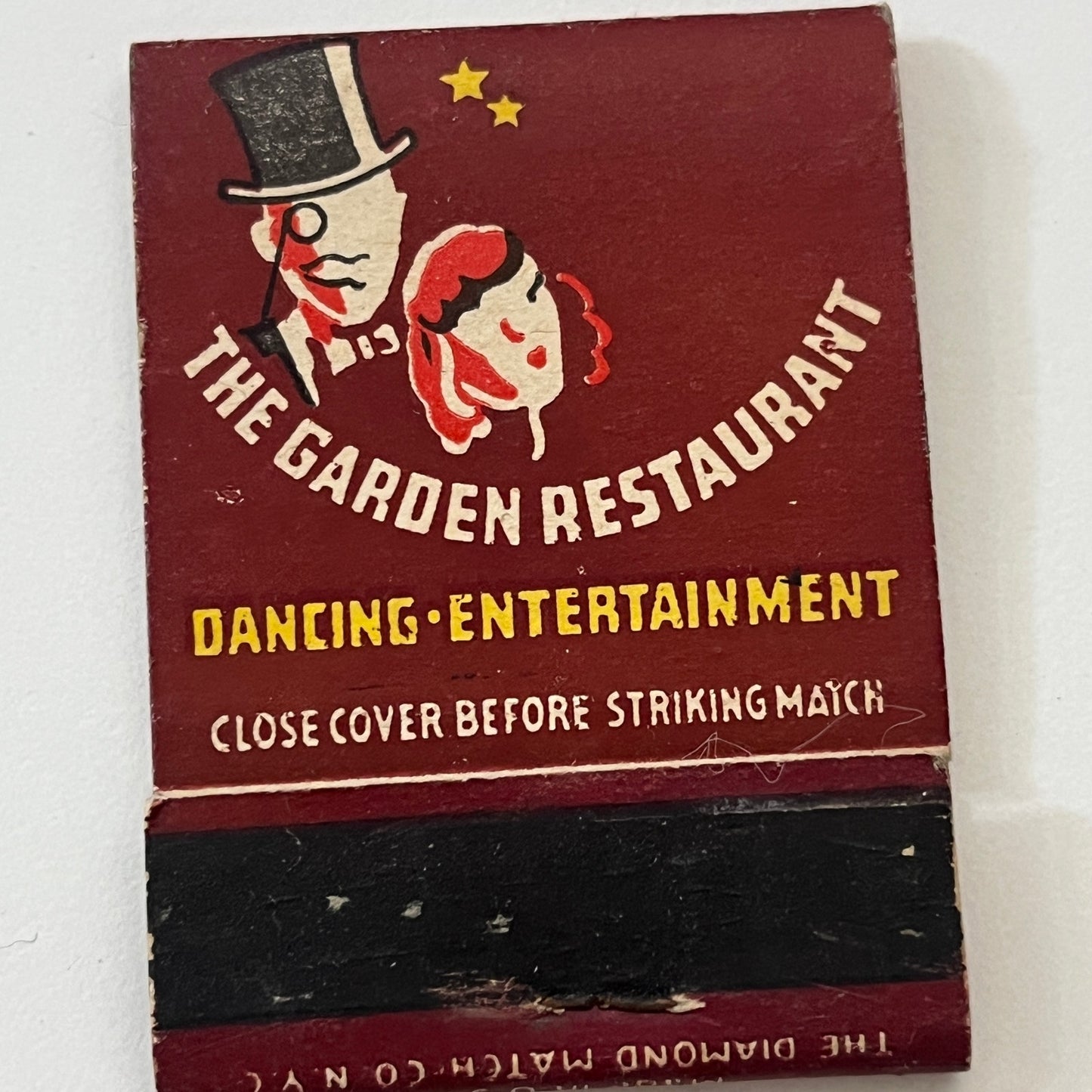 The Garden Restaurant Providence Biltmore Vintage Matchbook Cover TB6-MB1-4