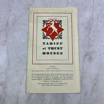 1935 Tariff of Trust Houses Fold Out Map of England and Wales TJ5-E1