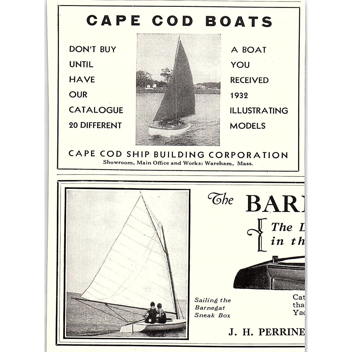 Red Wing Thorobred Yacht Motors Red Wing Motor Company MN 1932 Ad AG2-M17