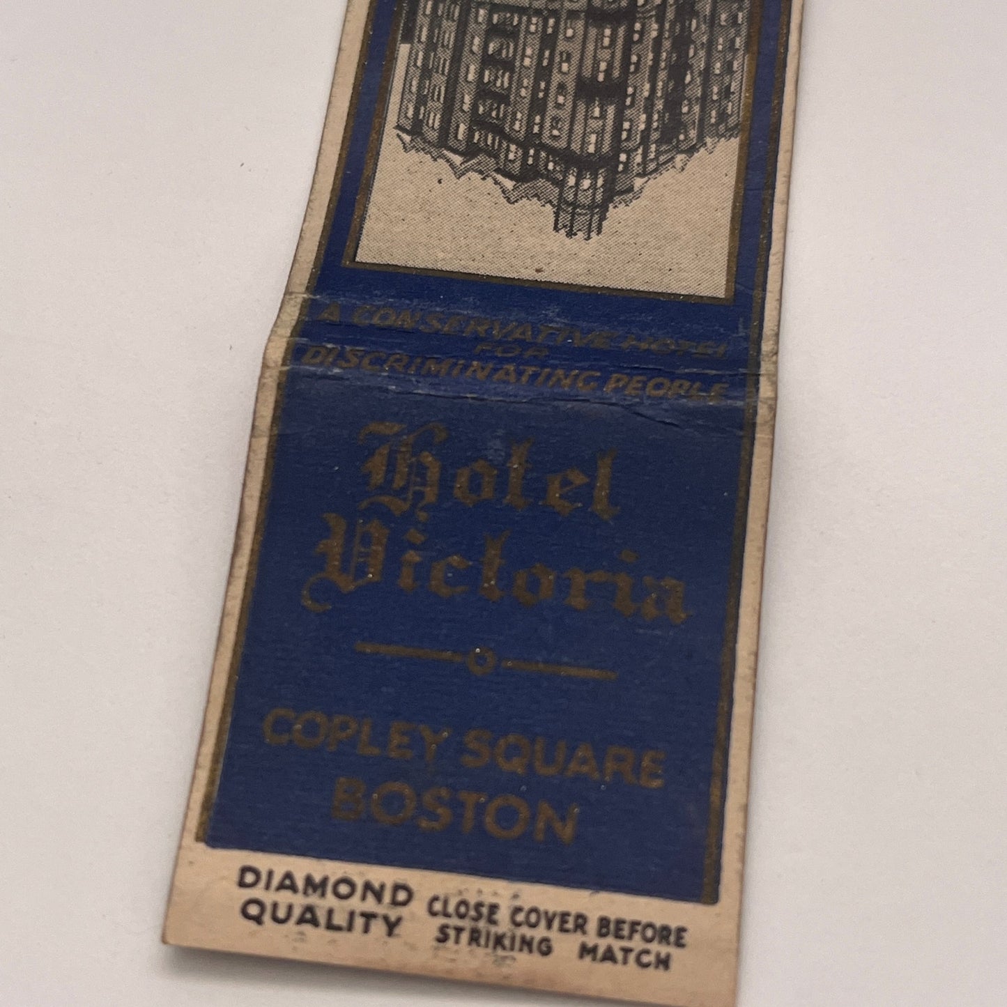 Hotel Victoria Copley Square Boston Vintage Matchbook Cover TB8-MB2-3