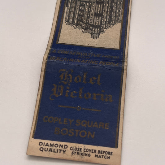 Hotel Victoria Copley Square Boston Vintage Matchbook Cover TB8-MB2-3
