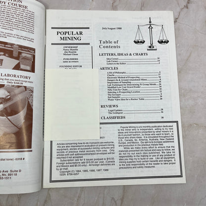 1988 August - Popular Mining Magazine - Treasure Hunting Gold Prospecting M19