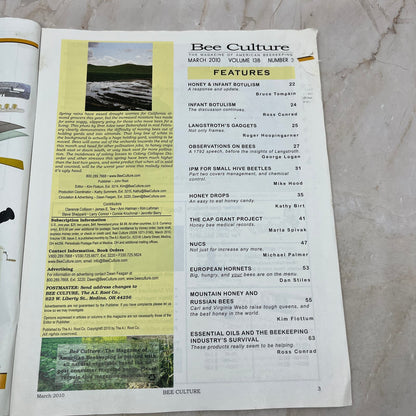2010 March Bee Culture Magazine Bees Beekeeping Honey M8