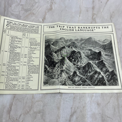 c1915 The Cripple Creek Short Line Railroad Sightseeing Trip Brochure TI8-S6