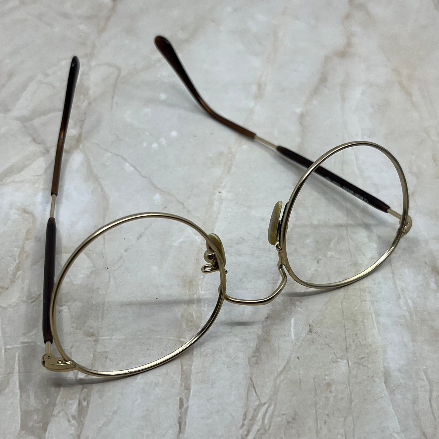 Vintage Giorgio Armani Gold Tone Sunglasses Eyeglasses Frames TD5G4-6