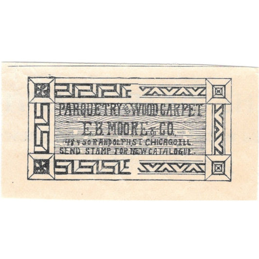 Parquetry and Wood Carpet E.B. Moore & Co Chicago 1894 Ad AK6-S7