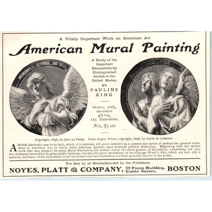 American Mural Painting Noyes, Platt & Co Boston c1905 Victorian Ad AE9-MA3