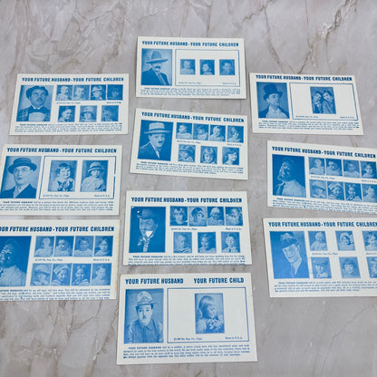 1930s Lot of 10 Penny Arcade Your Future Husband Fortune Telling Cards P5-1