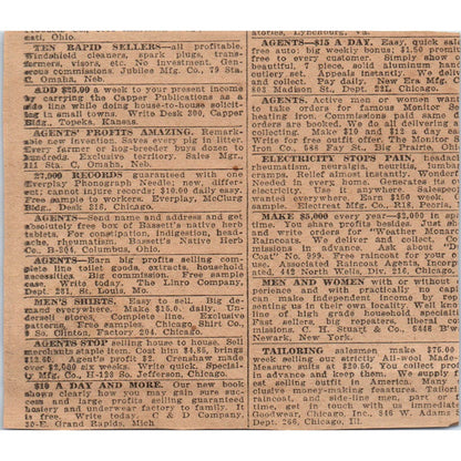 Ritholz Spectacle Co. Chicago Free Eyeglasses Trial 1923 Magazine Ad Clip AE1-2