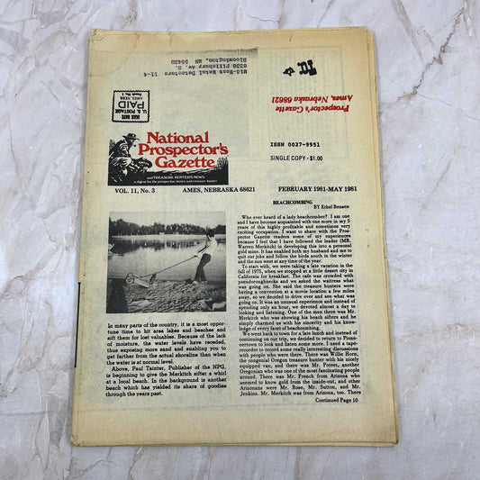 1981 May - The National Prospector's Gazette Newspaper - Treasure Hunting M11