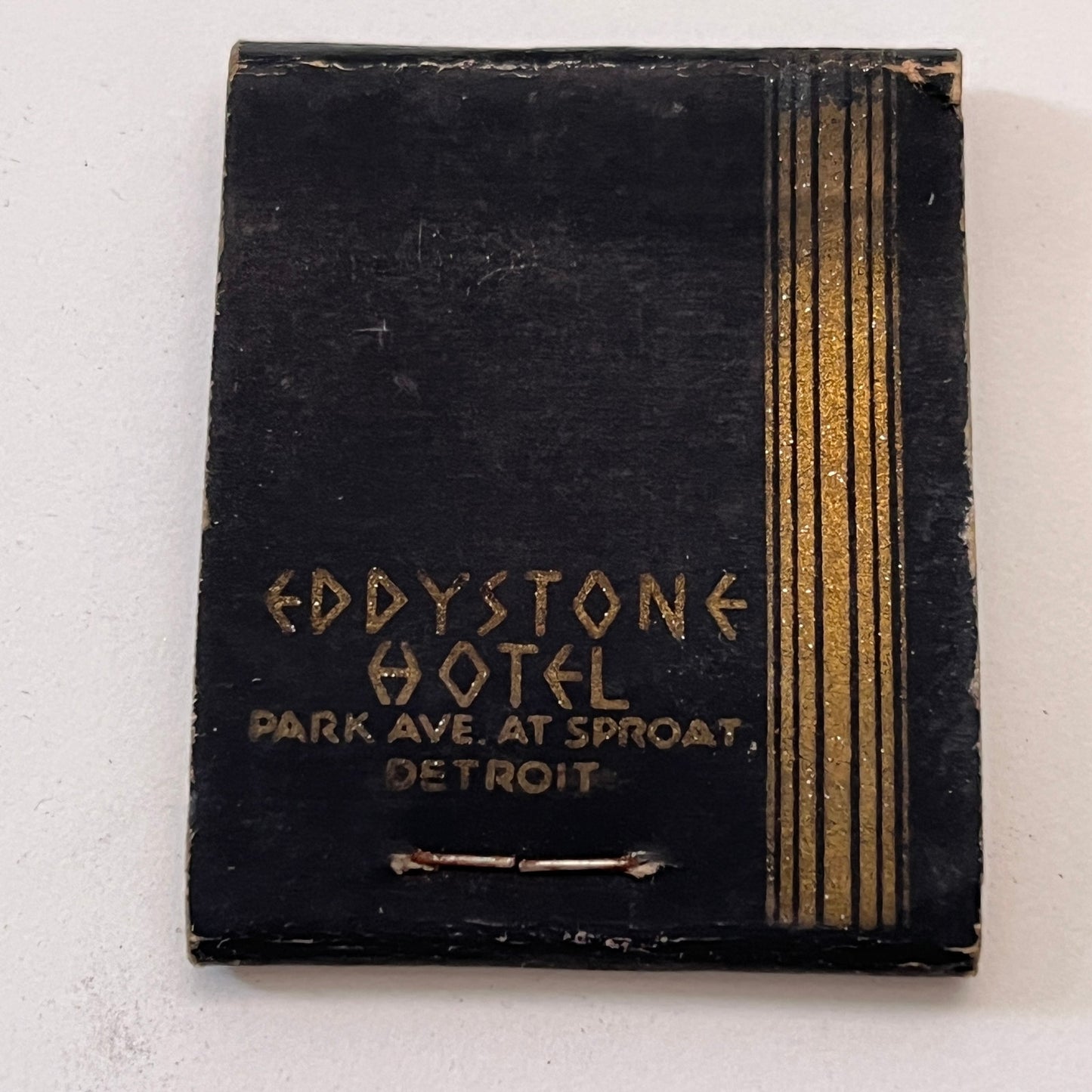Eddystone Hotel Park Ave at Sproat Detroit MI Vintage Matchbook Cover TB8-MB3-2