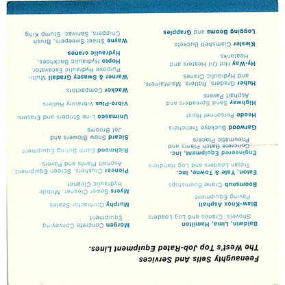 Feenaughty Machinery co. Graeme Leggatt Portland Oregon, Business Card SB4-B4