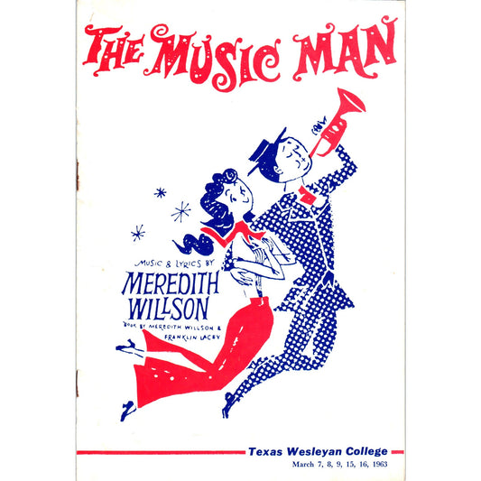 1963 Texas Wesleyan College - The Music Man Program AB8-RS1