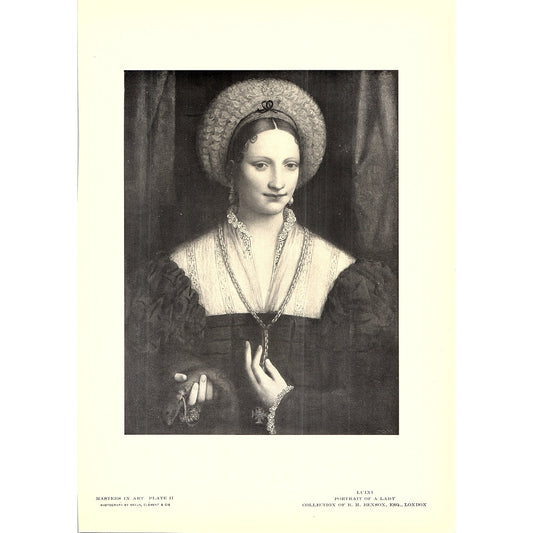 Portrait of a Lady - Luini - 1902 Litho Art Print AF4-4