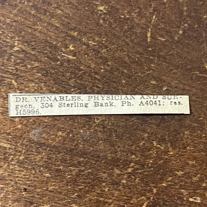 Dr. Venables Physician and Surgeon Sterling Bank Winnipeg 1920 Ad AG2-S14