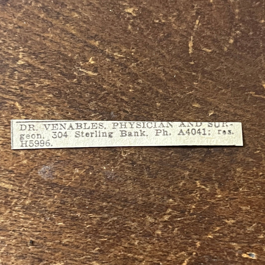 Dr. Venables Physician and Surgeon Sterling Bank Winnipeg 1920 Ad AG2-S14
