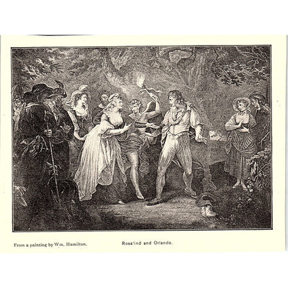 Rosalind and Orlando Painting by William Hamilton 1892 Art Print AG2-9