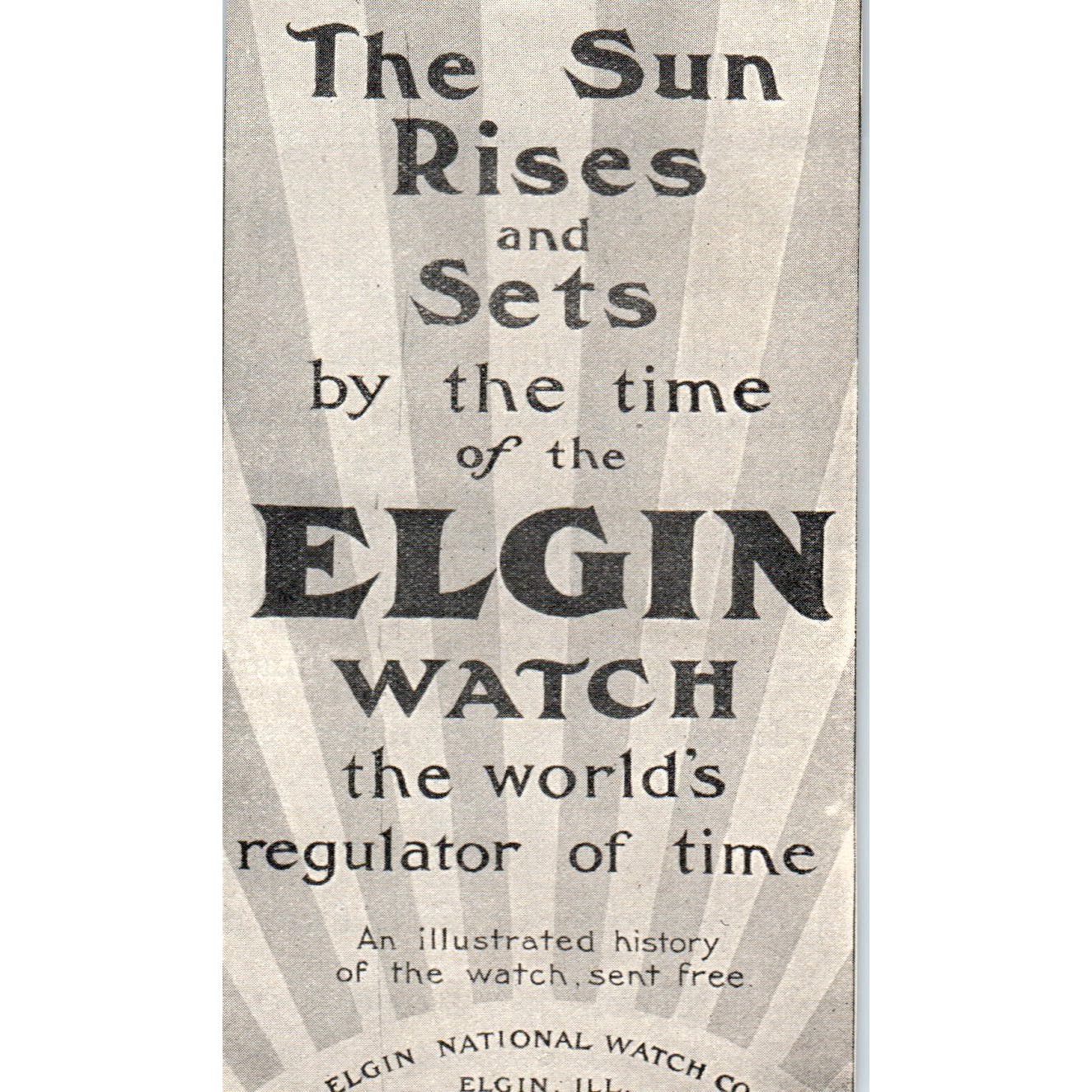Elgin National Watch Co IL c1905 Original Magazine Advertisement AE7-A1