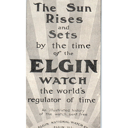 Elgin National Watch Co IL c1905 Original Magazine Advertisement AE7-A1