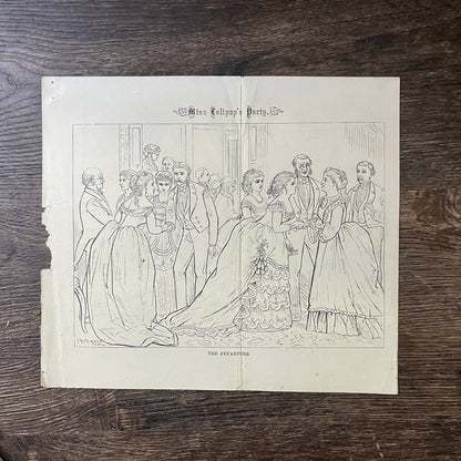 Miss Lolipop's Party The Departure B Bensell Del Engraving Art Print 9x12 V5