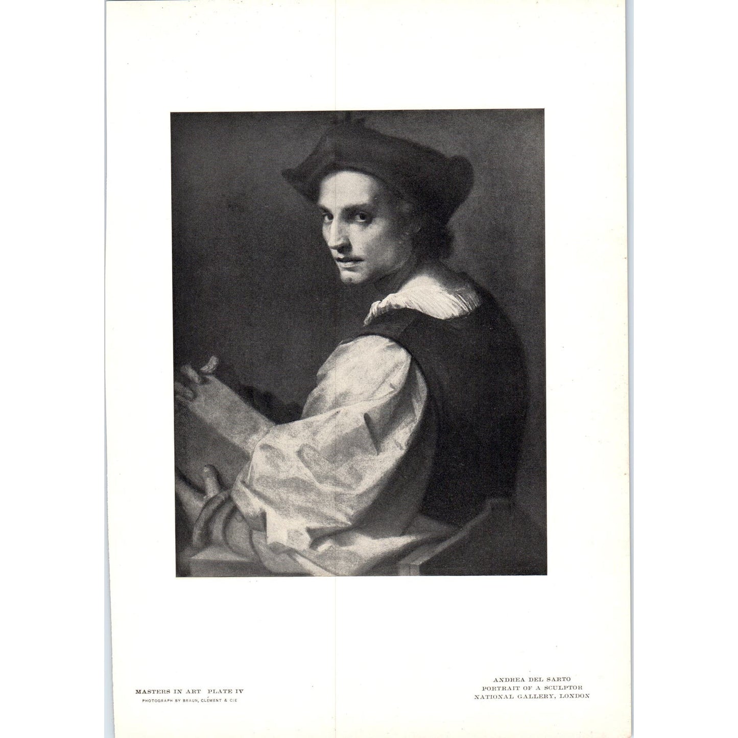 Portrait of a Sculptor - Andrea Del Sarto c1905 Art Print D15
