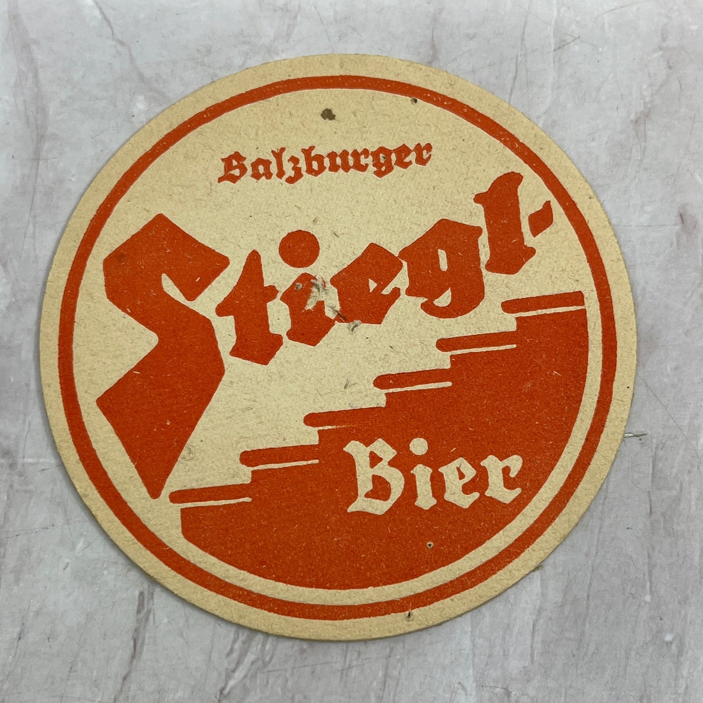 Vintage Salzburger Stiegl Bier German Beer Coaster TJ5-CO1