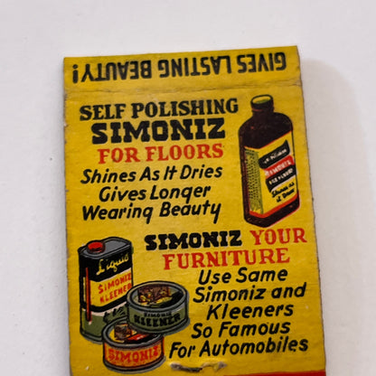 Simoniz Floor and Furniture Polish Vintage Matchbook Cover TB8-MB3-7