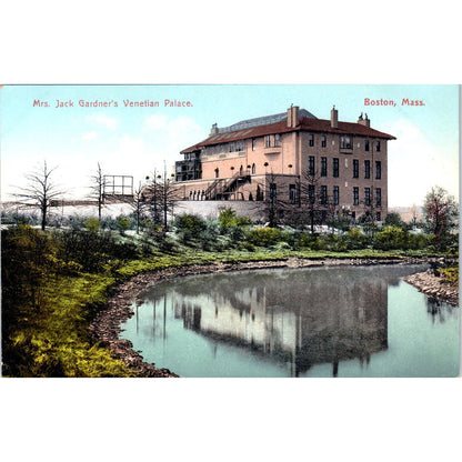 c1910 Mrs. Jack Gardner's Venetian Palace Boston MA Original Postcard PC9