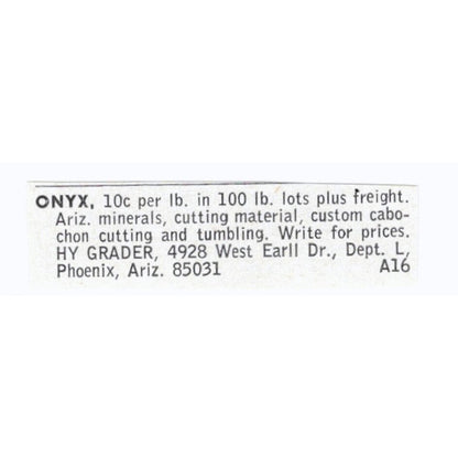 Hy Grader Onyx Phoenix Arizona 1964 Magazine Ad AK6-S8
