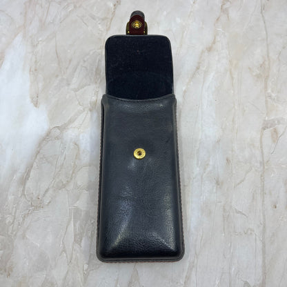 Brown and Black Leather Eyeglasses Glasses Case TE9
