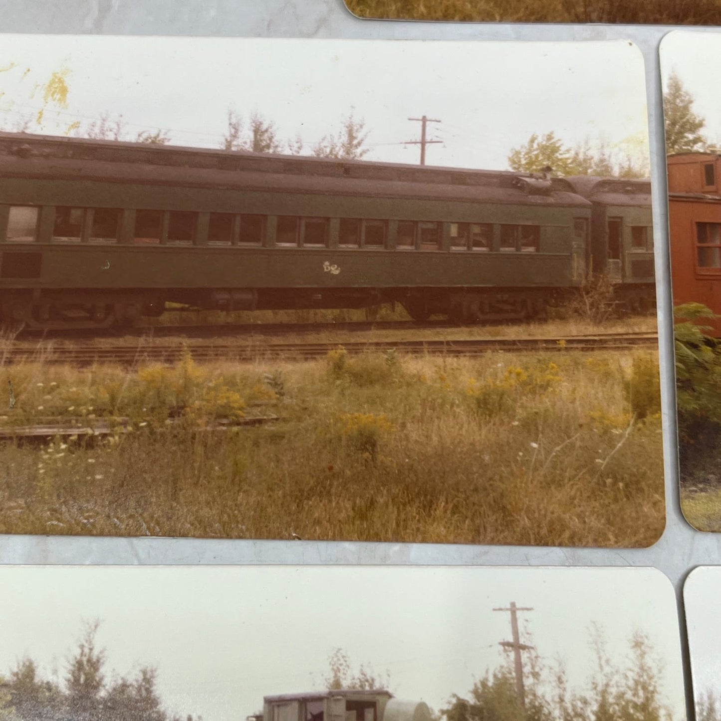 Lot of 5 Original Railroad Train Photographs Taken at Norfolk NY 1977 TG8-Z
