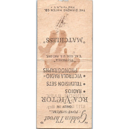 RCA Victor Edison Park Radio Chicago Vintage Matchbook Cover SD2-Y13
