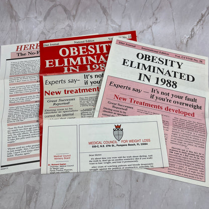 1987-88 Obesity Eliminated Medical Council for Weight Loss Pompano Beach TG7-EK