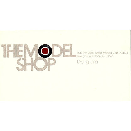 The Model Shop Doug Lim Santa Monica CA Vintage Business Card SE5-B5