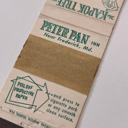 Peter Pan Inn Frederick MD, Kapok Tree Inn Clearwater FL Matchbook TB6-MB1-15