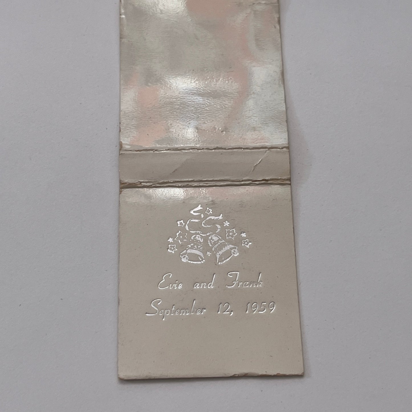 Evie and Frank Wedding Sep 12, 1959 Monogram Vintage Matchbook Cover MM3-3