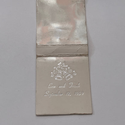 Evie and Frank Wedding Sep 12, 1959 Monogram Vintage Matchbook Cover MM3-3