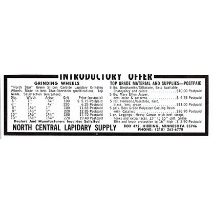 Plummer's Minerals Rock Shop San Diego CA 1972 Ad AF8-M4