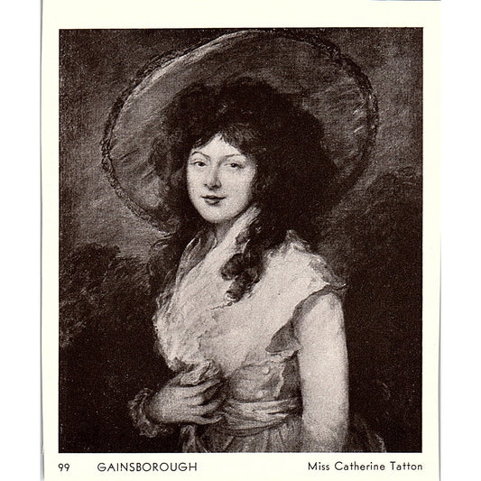 Miss Catherine Tatton - Gainsborough Vintage Art Print 3x4 V12