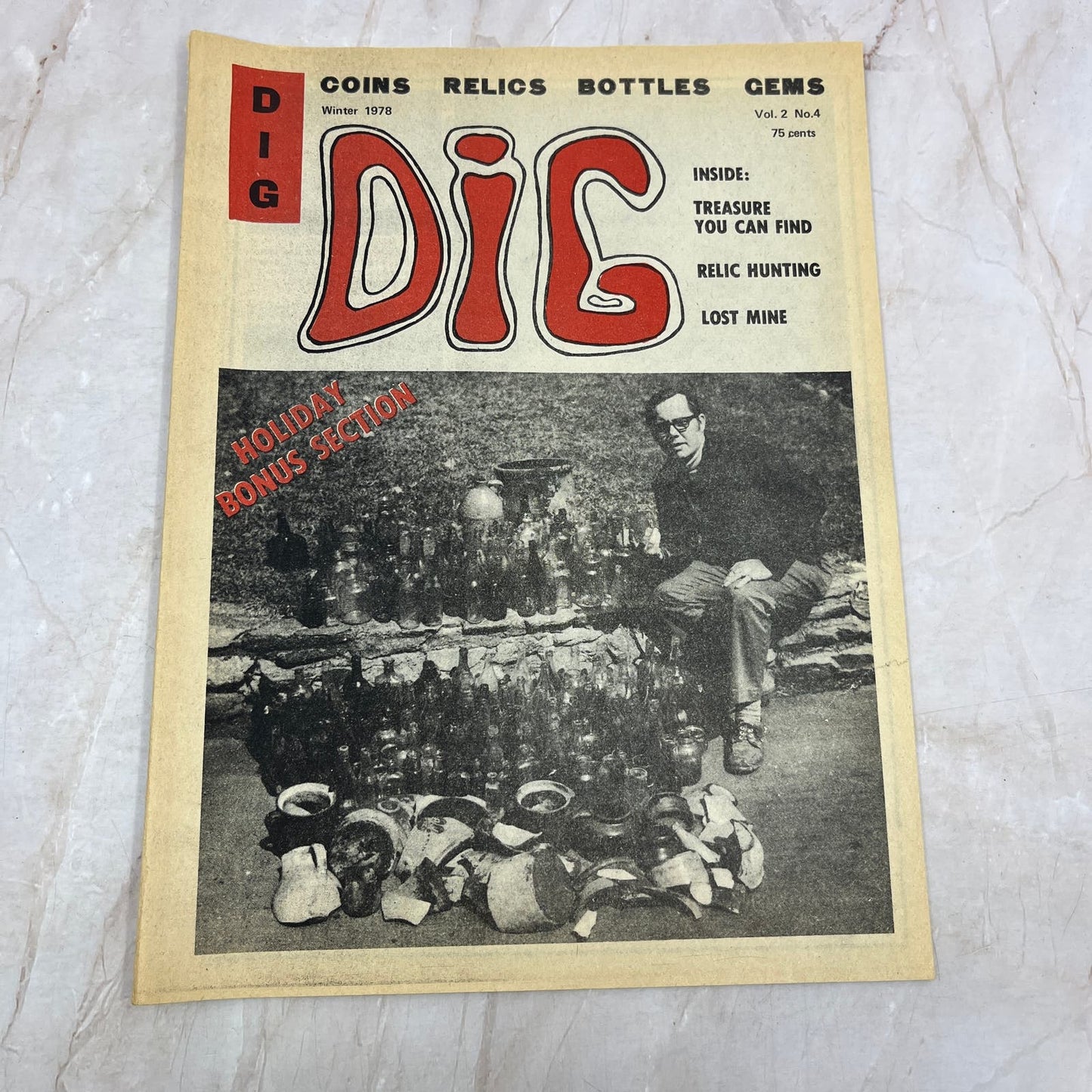1978 Winter - DIG Eastern Treasure Hunters Magazine - Coins Bottles Gems M18