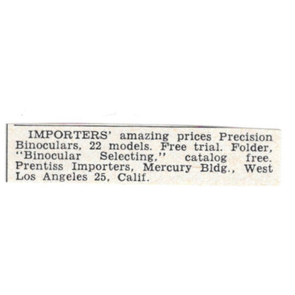 Prentiss Importers Mercury Building West Los Angeles CA 1955 Ad AG1-S3