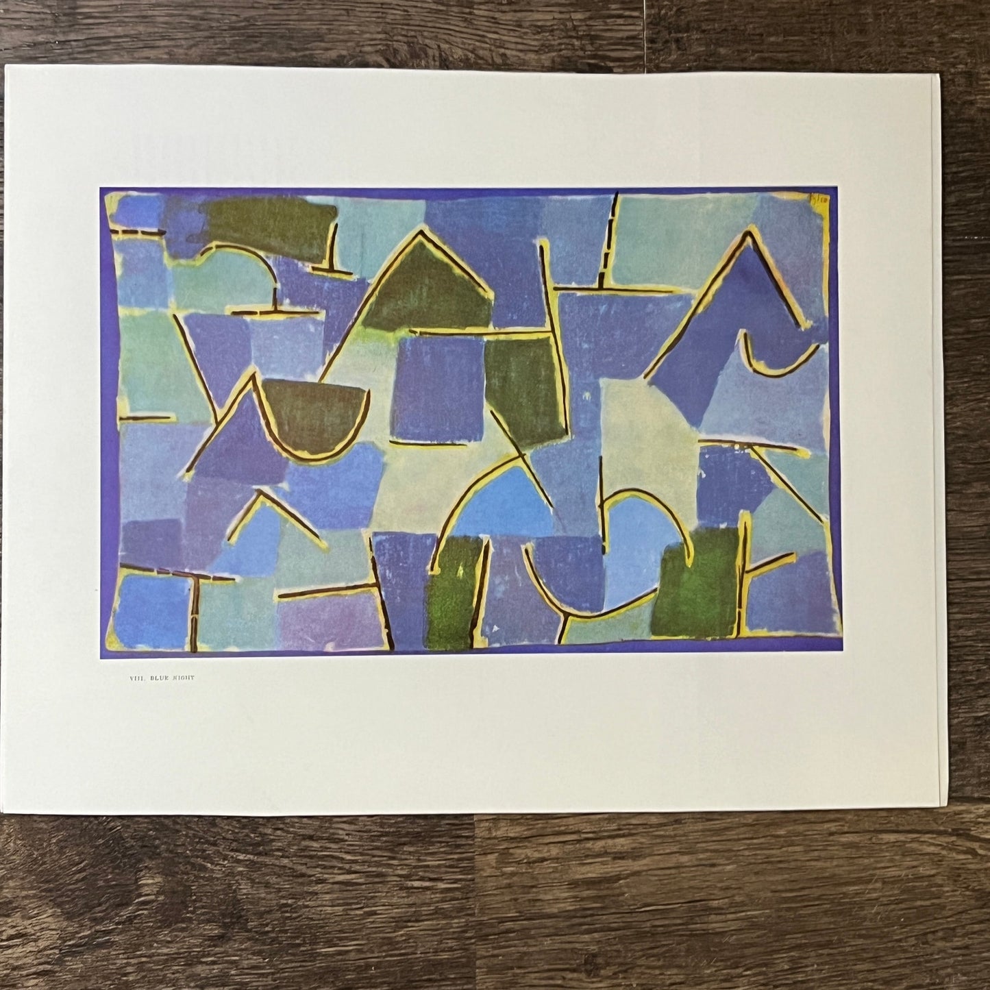 Vintage Paul Klee Modernist Fine Art Lithograph Print VIII Blue Night 9x12 V4