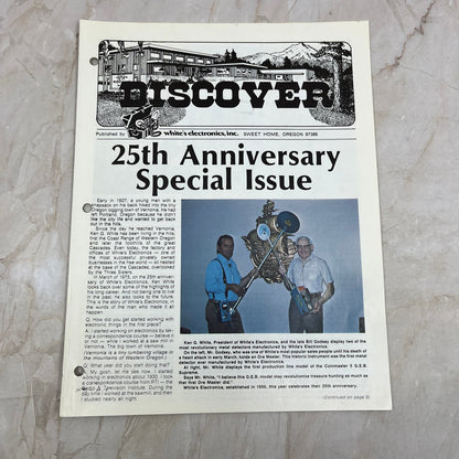 1975 25th Anniversary White's Electronics Discover Newsletter Metal Detector M19