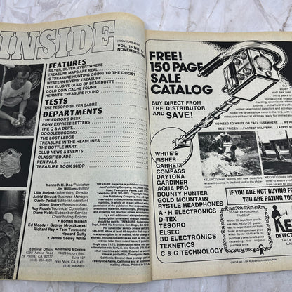 1984 Nov - Treasure Magazine - Treasure Hunting Metal Detecting Gold Coins M10