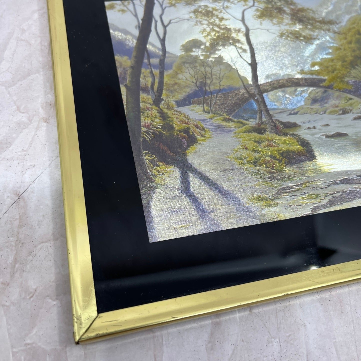 Vintage Chromatic Framed Art Print Sunlit Shallows Made in USA 8x10" TF4